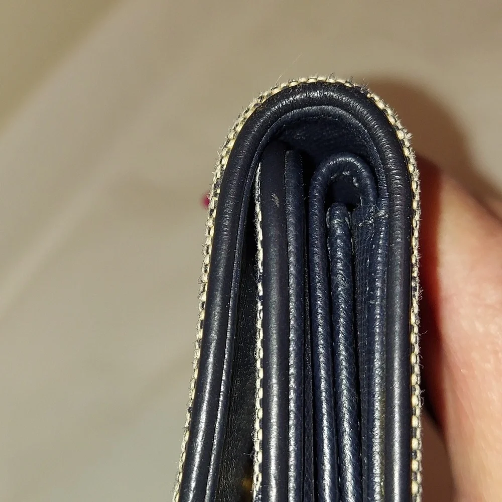Louis Vuitton Blue Denim long Wallet